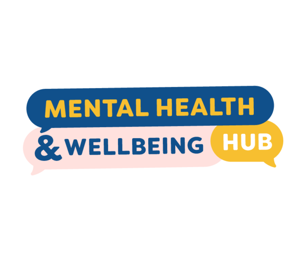 graphic  menatal health and wellbeing speech bubble